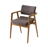 Seoto-EX High Armchair: Seat + Back Upholstered + White Oak