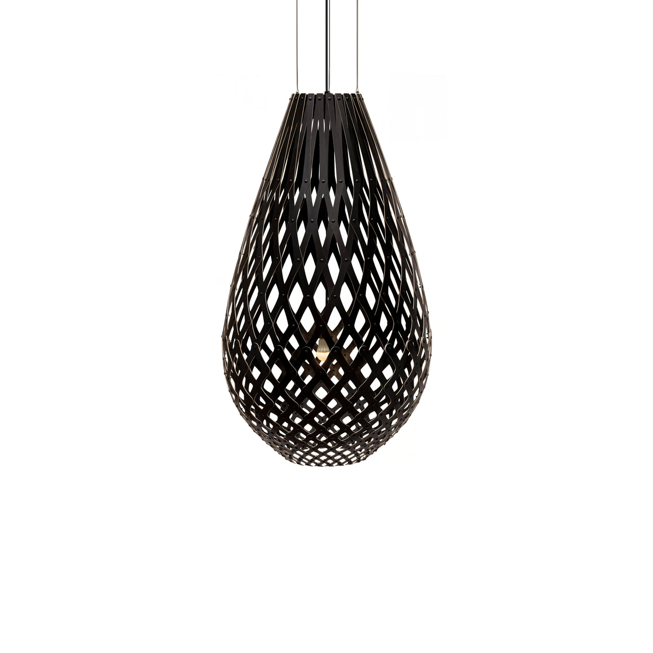 Kōura Pendant Light: Extra Large + Black + Black