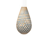Kōura Pendant Light: Extra Large + Bamboo + Blue + White