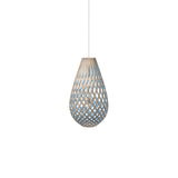 Kōura Pendant Light: Extra Small + Bamboo + Blue + White