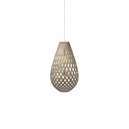 Kōura Pendant Light: Extra Small + Bamboo + White