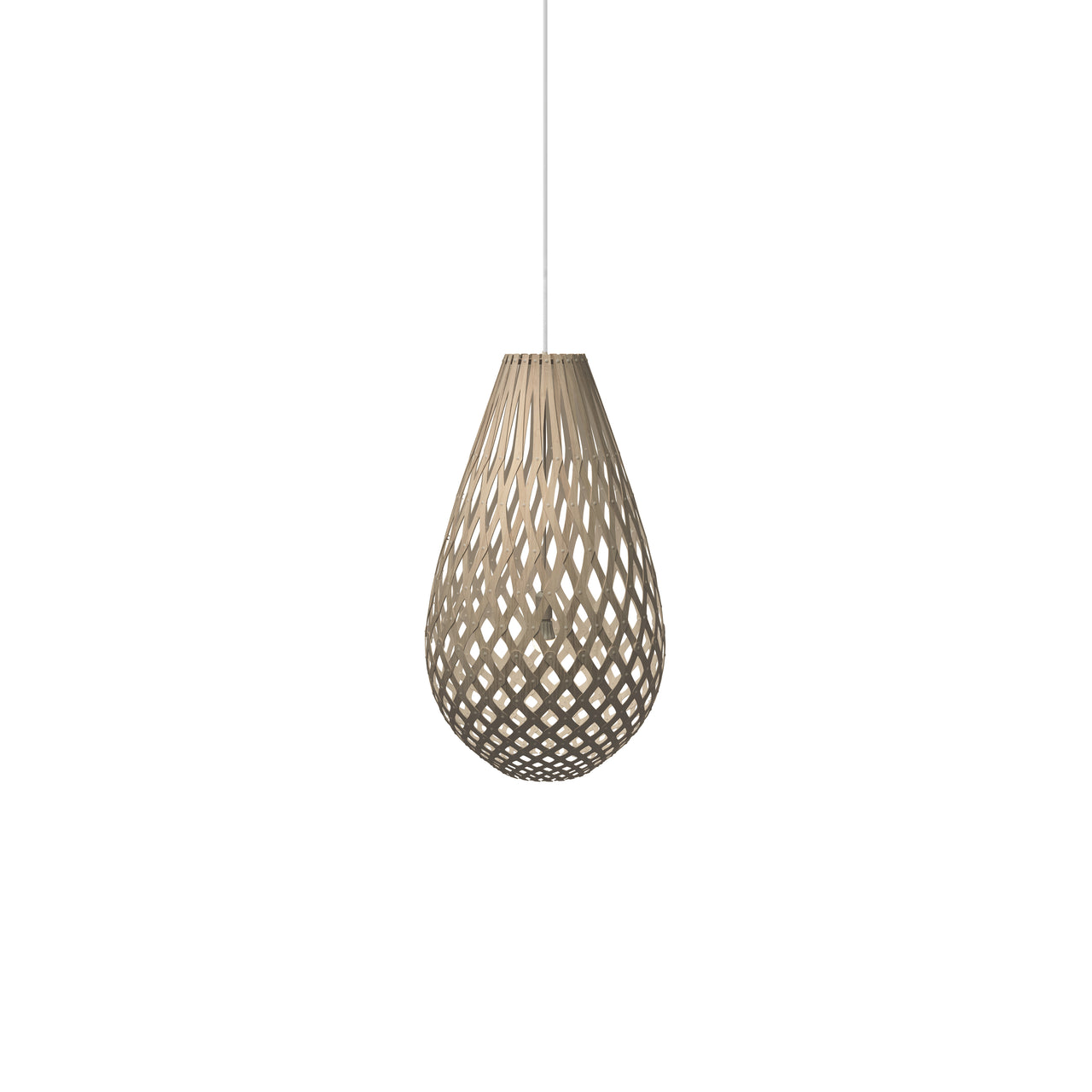 Kōura Pendant Light: Extra Small + Bamboo + White