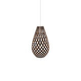 Kōura Pendant Light: Extra Small + Black + Bamboo + White