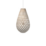 Kōura Pendant Light: Large + Bamboo + White + White
