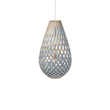 Kōura Pendant Light: Large + Bamboo + Blue + White