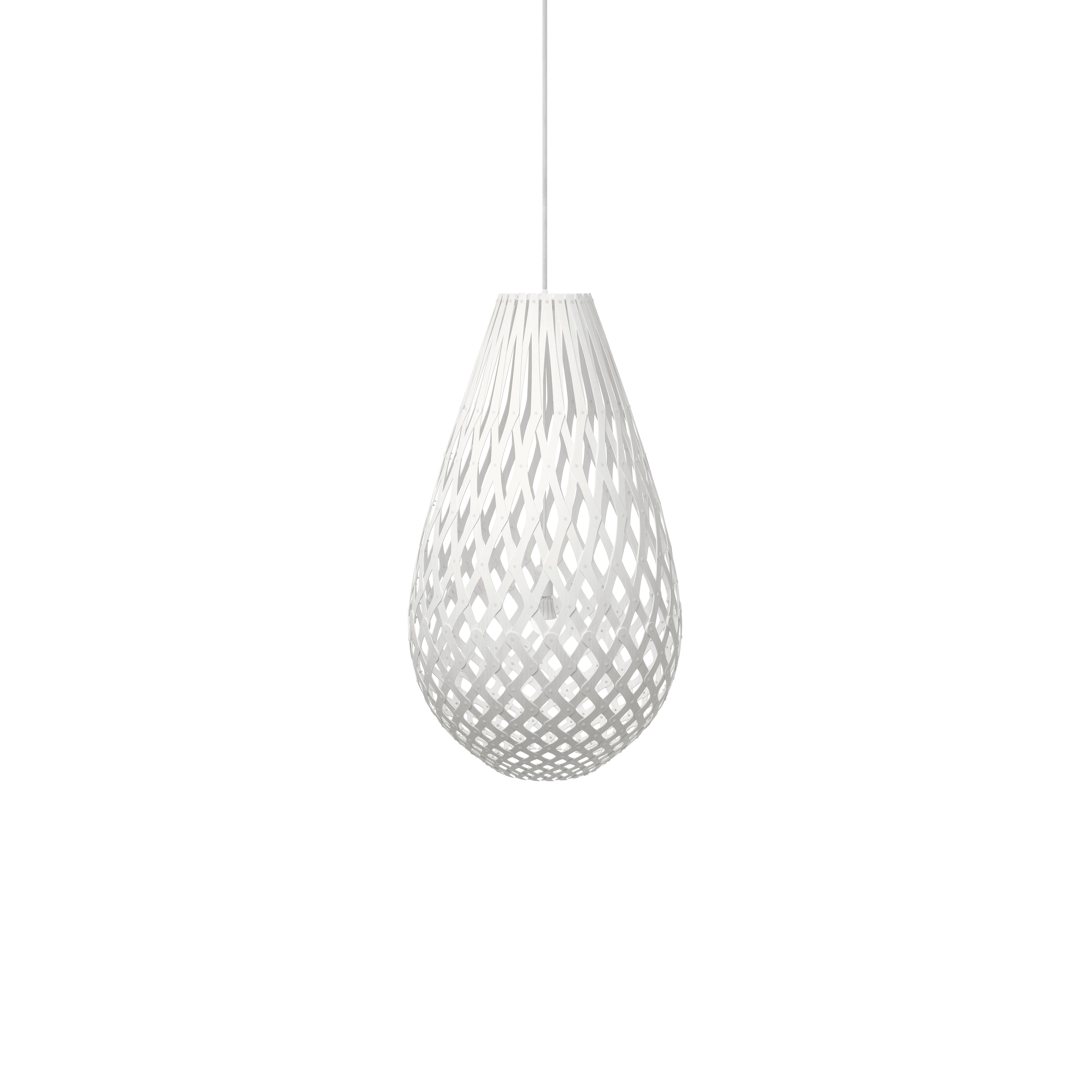 Kōura Pendant Light: Small + White + White