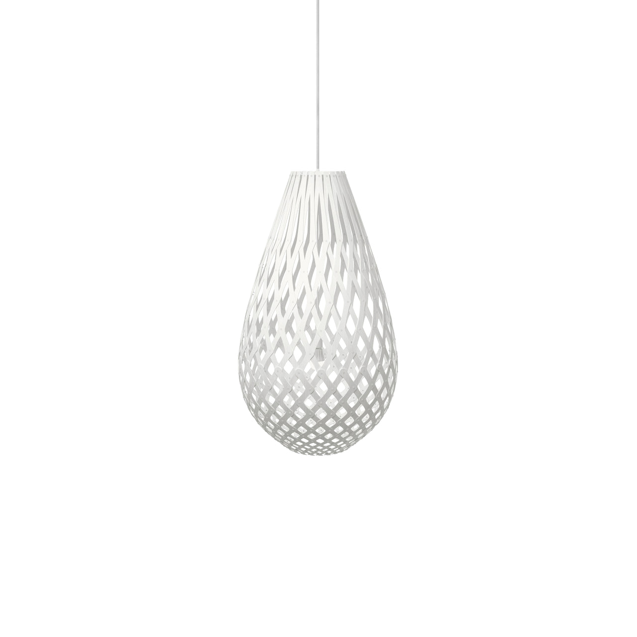 Kōura Pendant Light: Small + White + White