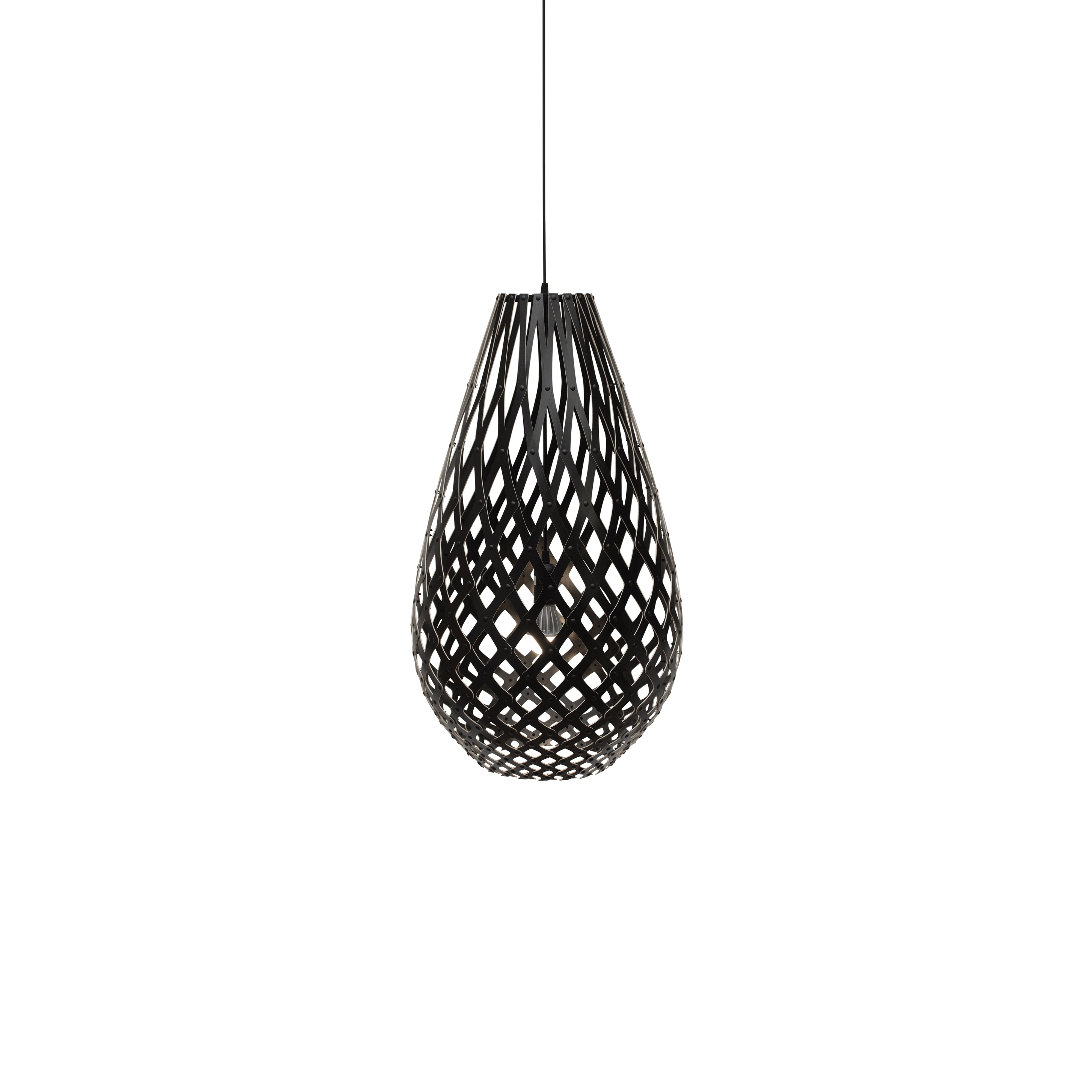 Kōura Pendant Light: Small + Black + Black