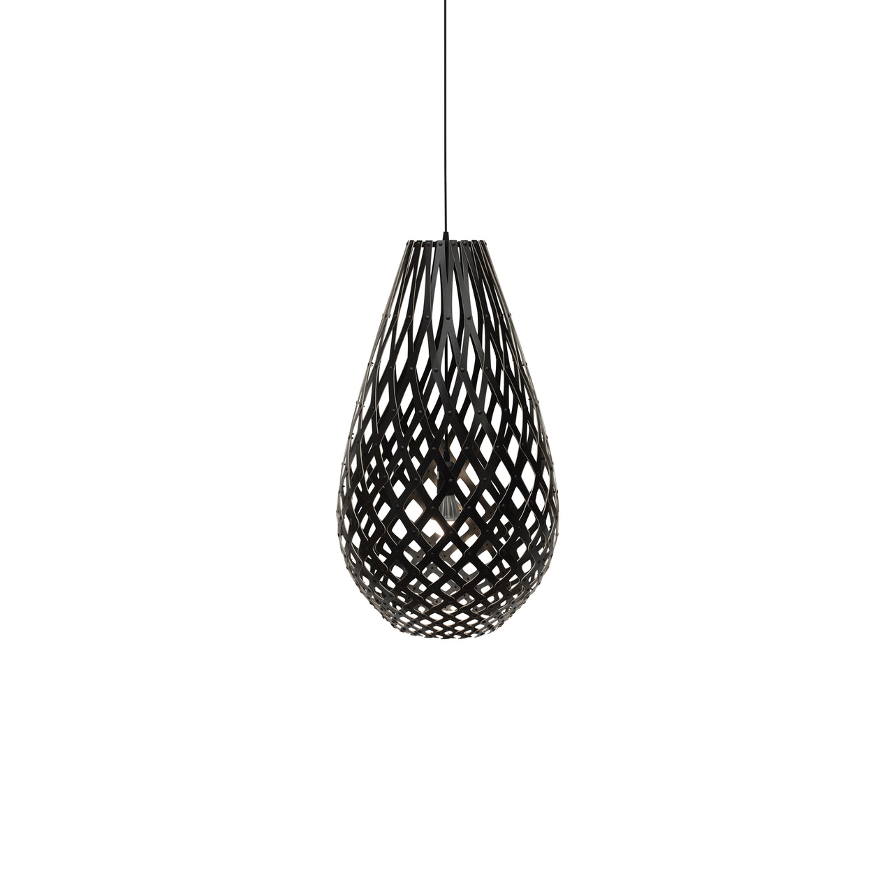 Kōura Pendant Light: Small + Black + Black