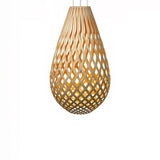 Kōura Pendant Light: XXX Large + Bamboo + Orange + White