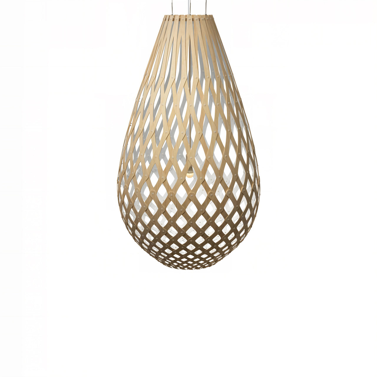 Kōura Pendant Light: XXX Large + Bamboo + White + White
