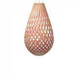 Kōura Pendant Light: XXX Large + Bamboo + Pink + White