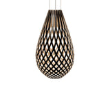 Kōura Pendant Light: XX Large + Black + Bamboo + White