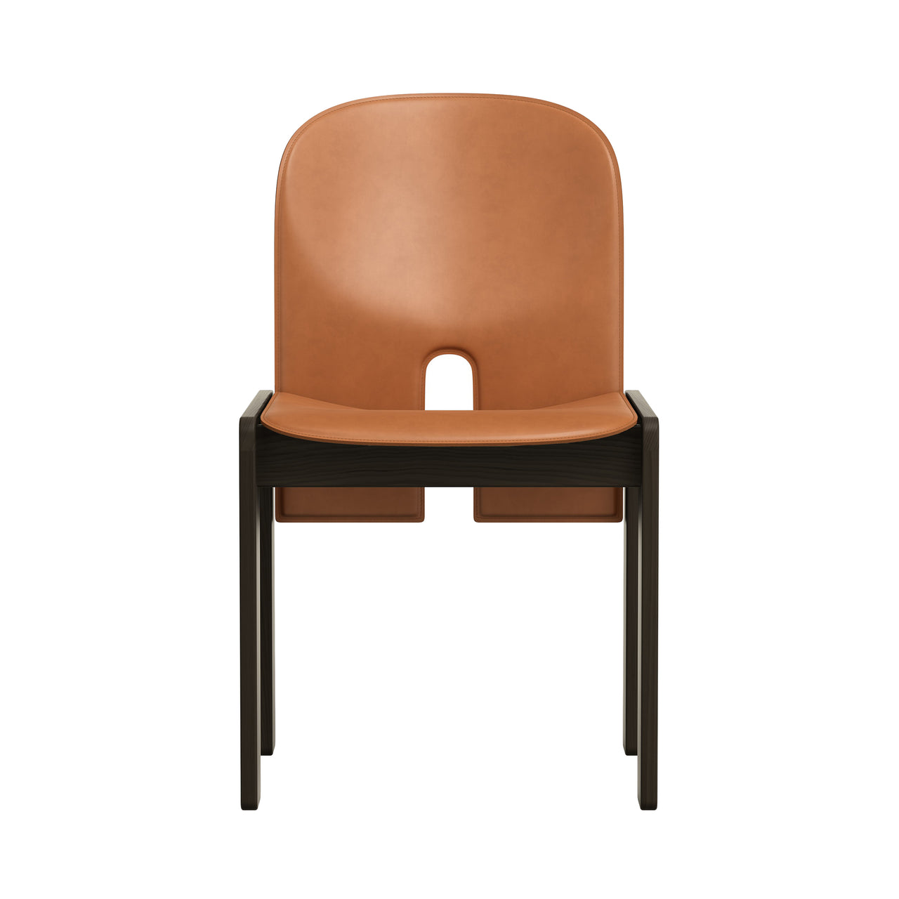 Scarpa 121 Dining Chair: Mocca Stained Ash + Saddle Leather Cognac