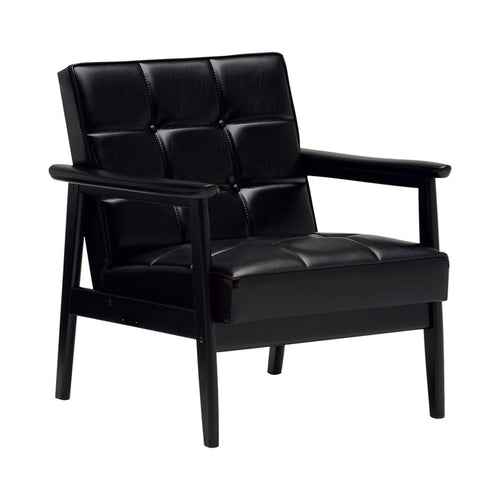 K chair 1 seater: Matte Black + Vinyl Leather (Standard Black)
