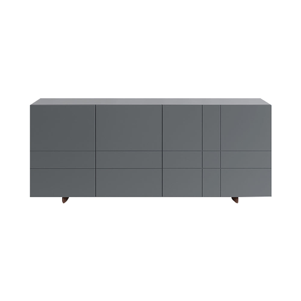 Kilt Sideboard 137 with Drawers: Storm Grey + Dark Smoked Oak