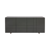 Kilt Sideboard 137 with Drawers: Taupe + Dark Smoked Oak