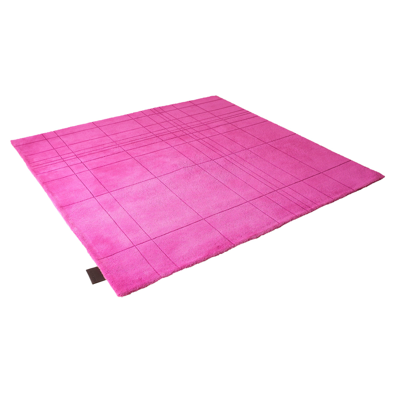 Kilt Square Rug: Light Fuchsia