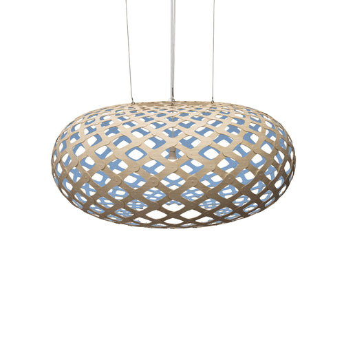 Kina Pendant Light: Extra Large + Bamboo + Blue + White