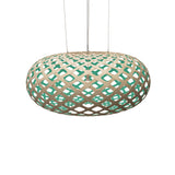 Kina Pendant Light: Extra Large + Bamboo + Aqua + White