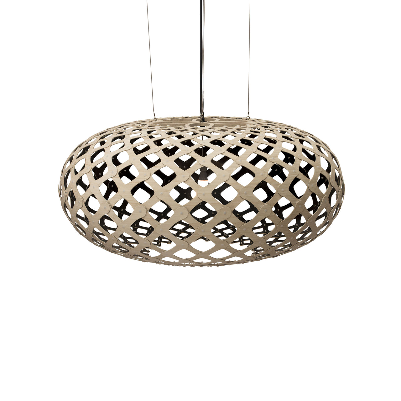 Kina Pendant Light: Extra Large + Bamboo + Black + Black