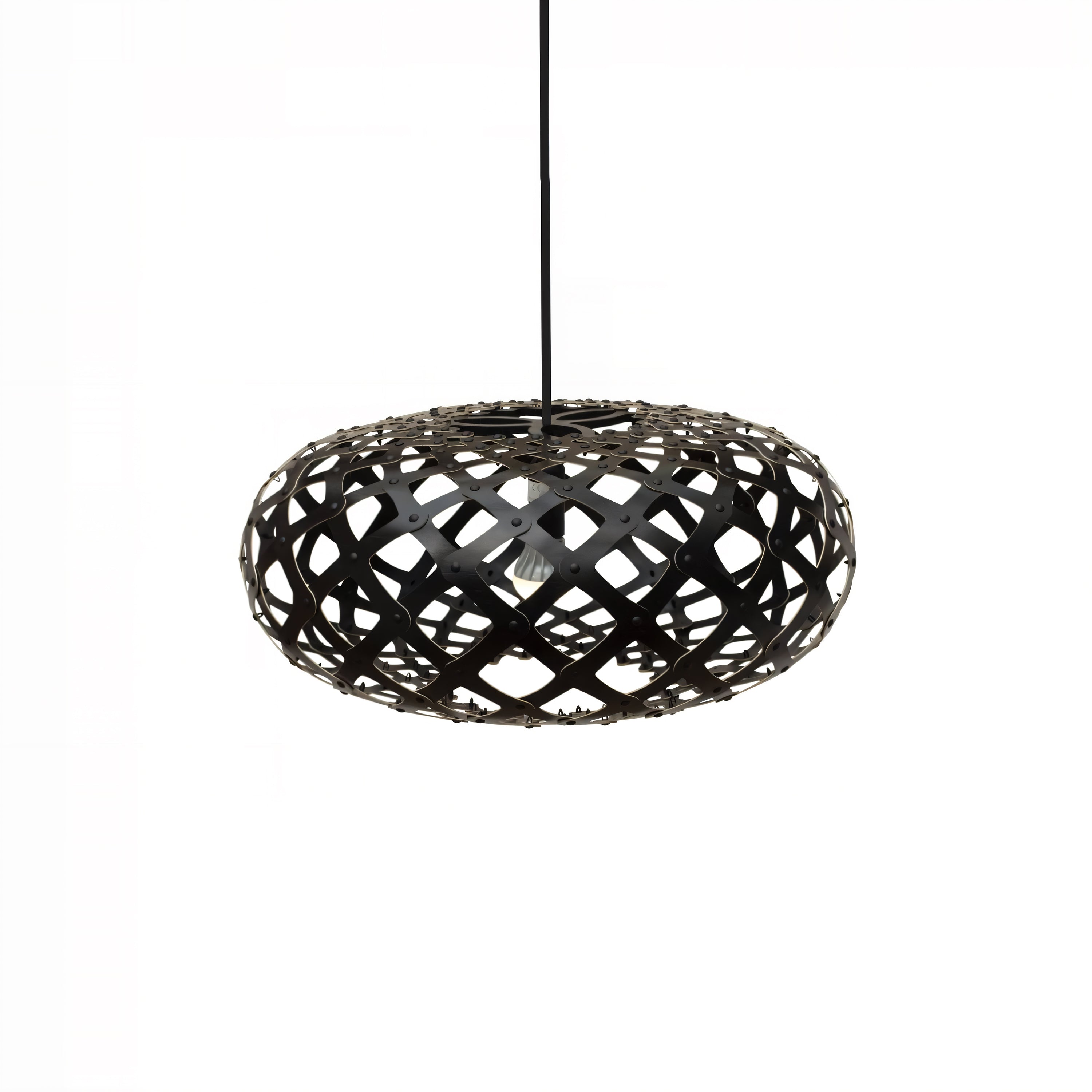 Kina Pendant Light: Extra Small + Black + Black