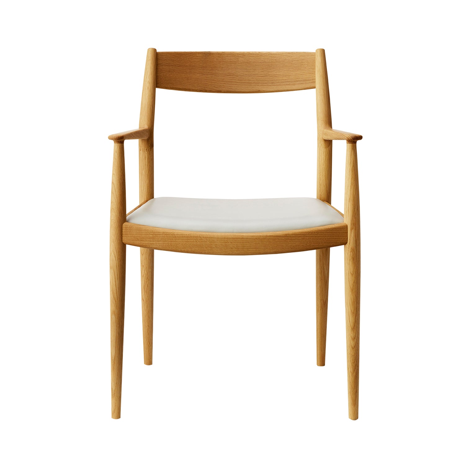 Kinuta Armchair N-DC01: Upholstered: Pure Oak + Leabelle Leather