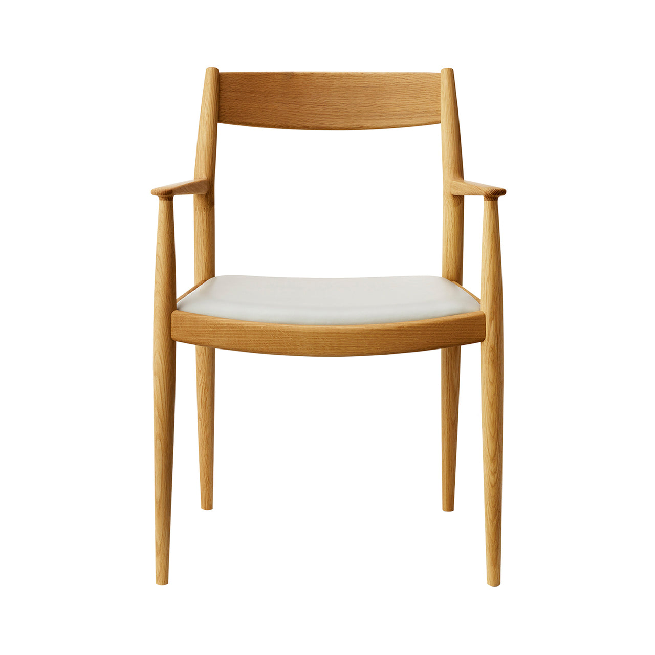 Kinuta Armchair N-DC01: Upholstered: Pure Oak + Leabelle Leather