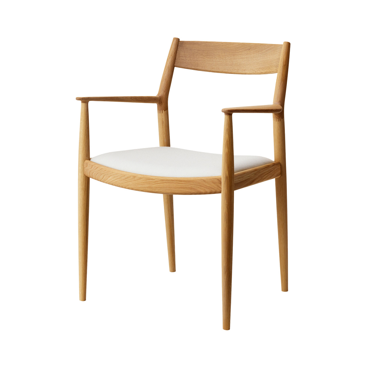 Kinuta Armchair N-DC01: Upholstered + Pure Oak