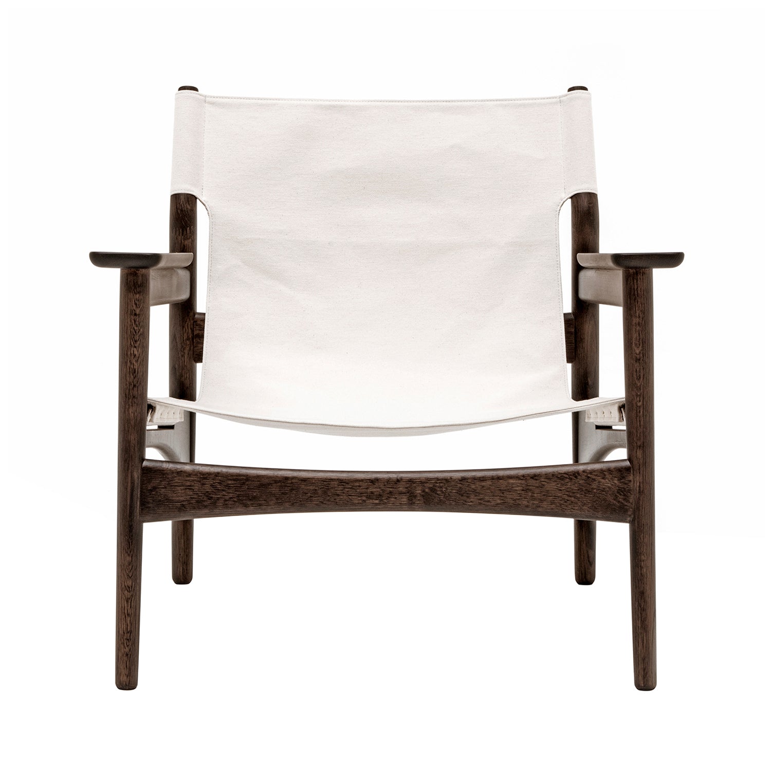 Kinuta Lounge Chair N-LC02: Smoked Oak + Canvas