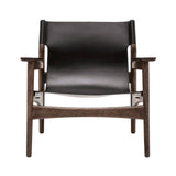 Kinuta Lounge Chair N-LC02: Smoked Oak + Black Leather