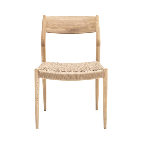 Kinuta Side Chair N-DC02: Paper Cord + Pure Oak
