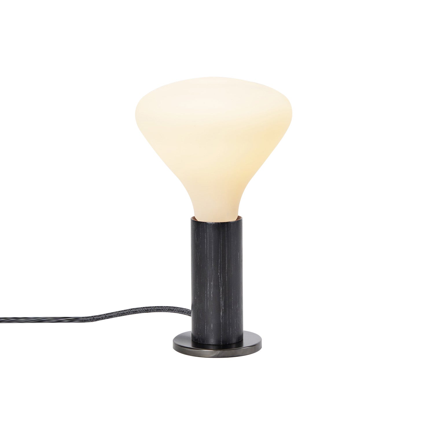 Knuckle Table Lamp: Blackened Oak + With Noma Bulb