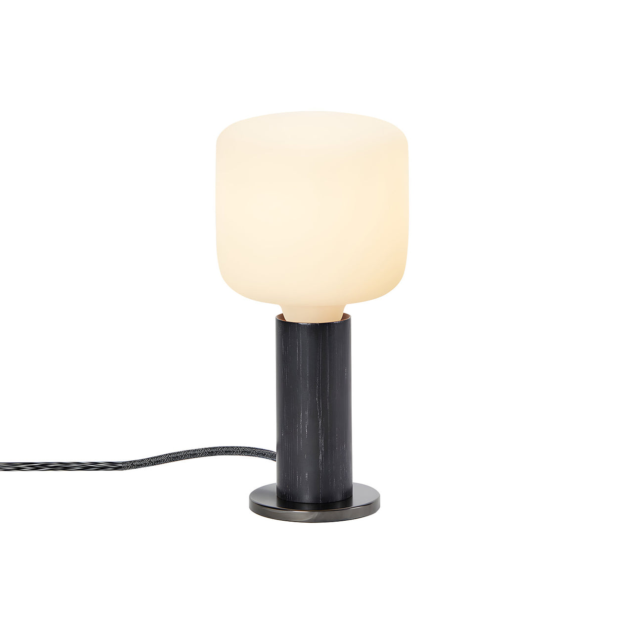 Knuckle Table Lamp: Blackened Oak + With Oblo Bulb