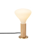 Knuckle Table Lamp: Oak + With Noma Bulb