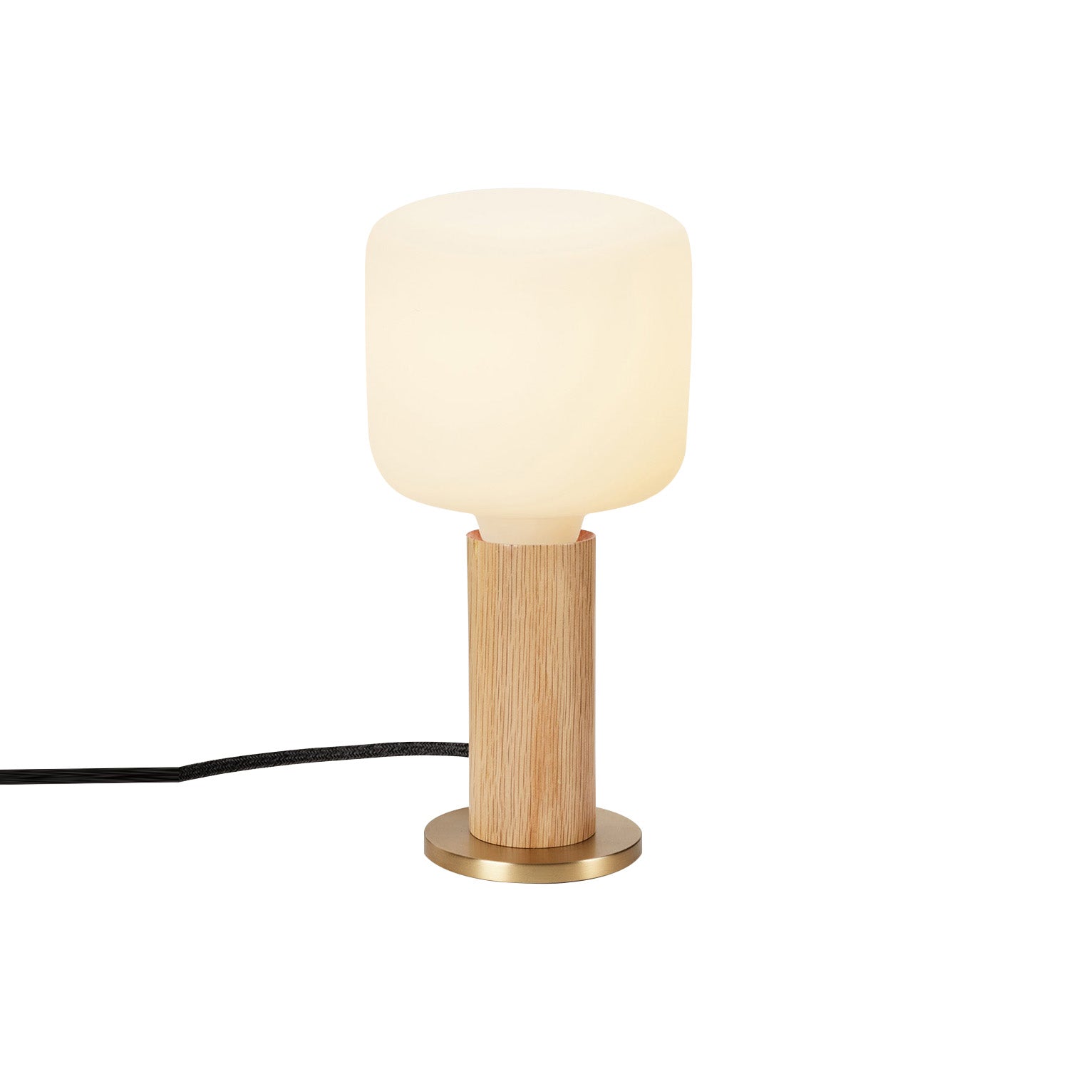 Knuckle Table Lamp: Oak + With Oblo Bulb