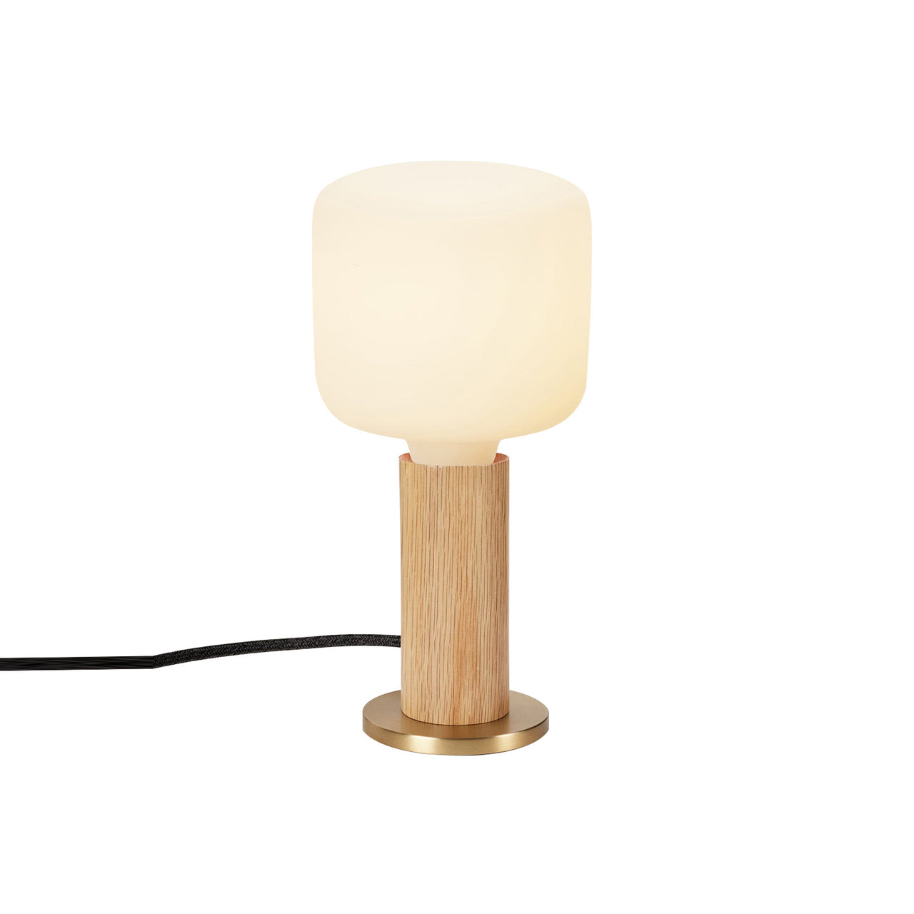 Knuckle Table Lamp: Oak + With Oblo Bulb