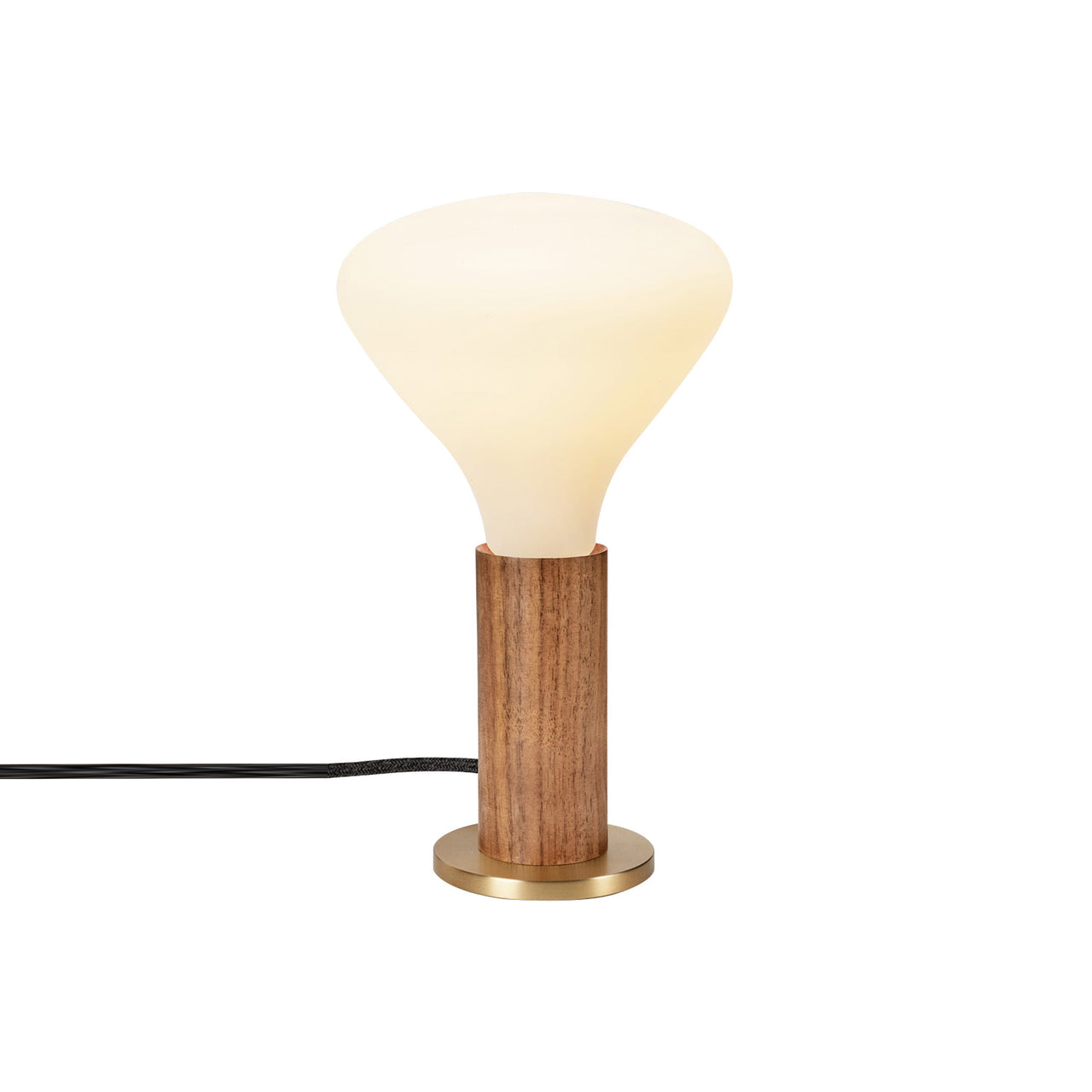 Knuckle Table Lamp: Walnut + With Noma Bulb