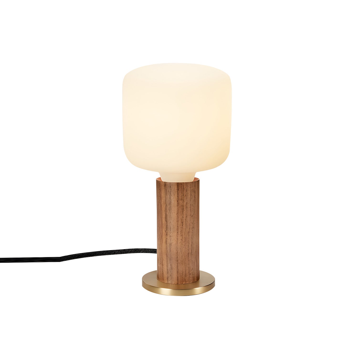 Knuckle Table Lamp: Walnut + With Oblo Bulb