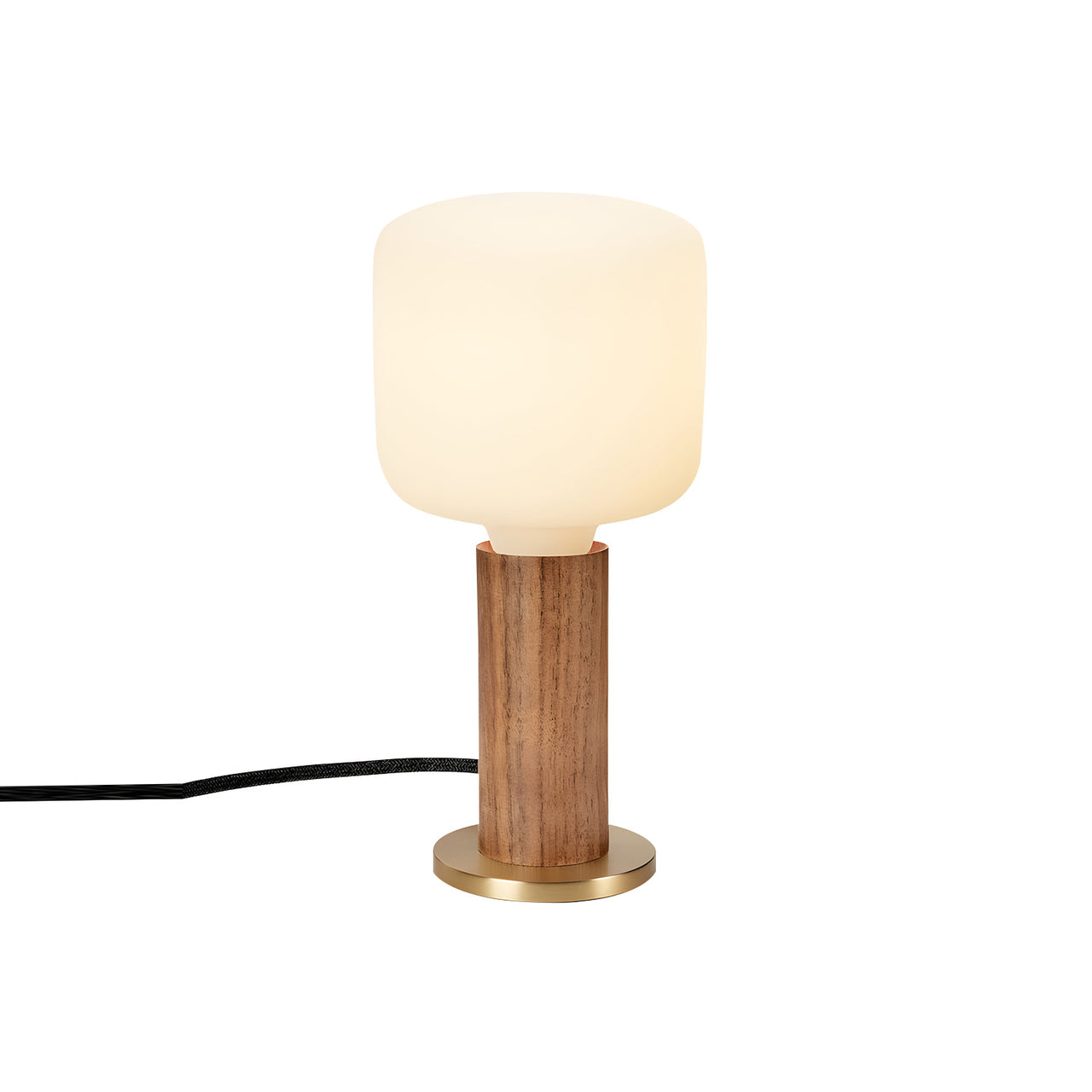 Knuckle Table Lamp: Walnut + With Oblo Bulb