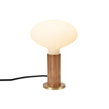 Knuckle Table Lamp: Walnut + With Oval Bulb