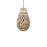 Kōura Pendant Light: Large + Bamboo + Black