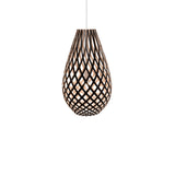 Kōura Pendant Light: Large + Black + Bamboo