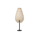 Koura Table Lamp: Bamboo + White