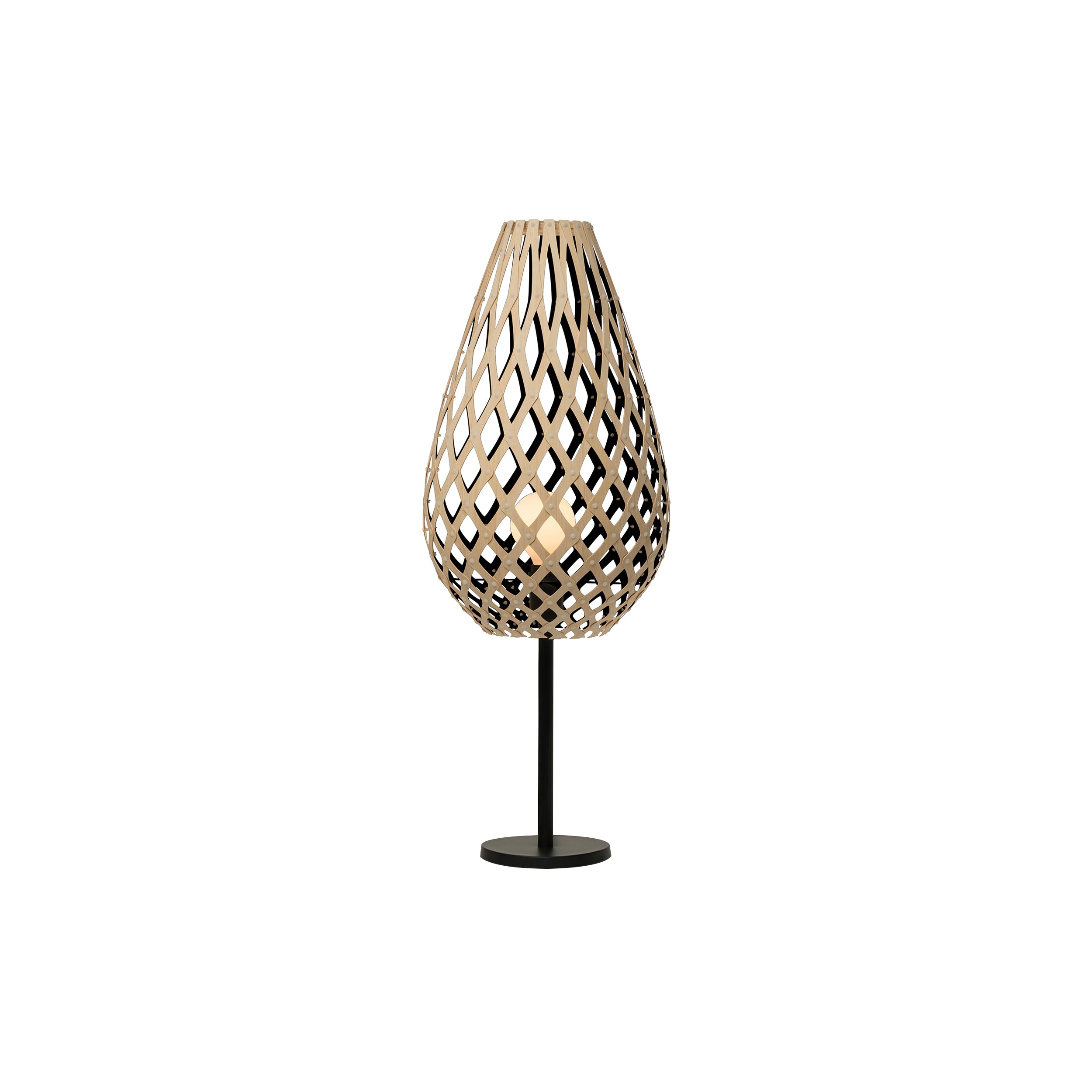 Koura Table Lamp: Bamboo + Black