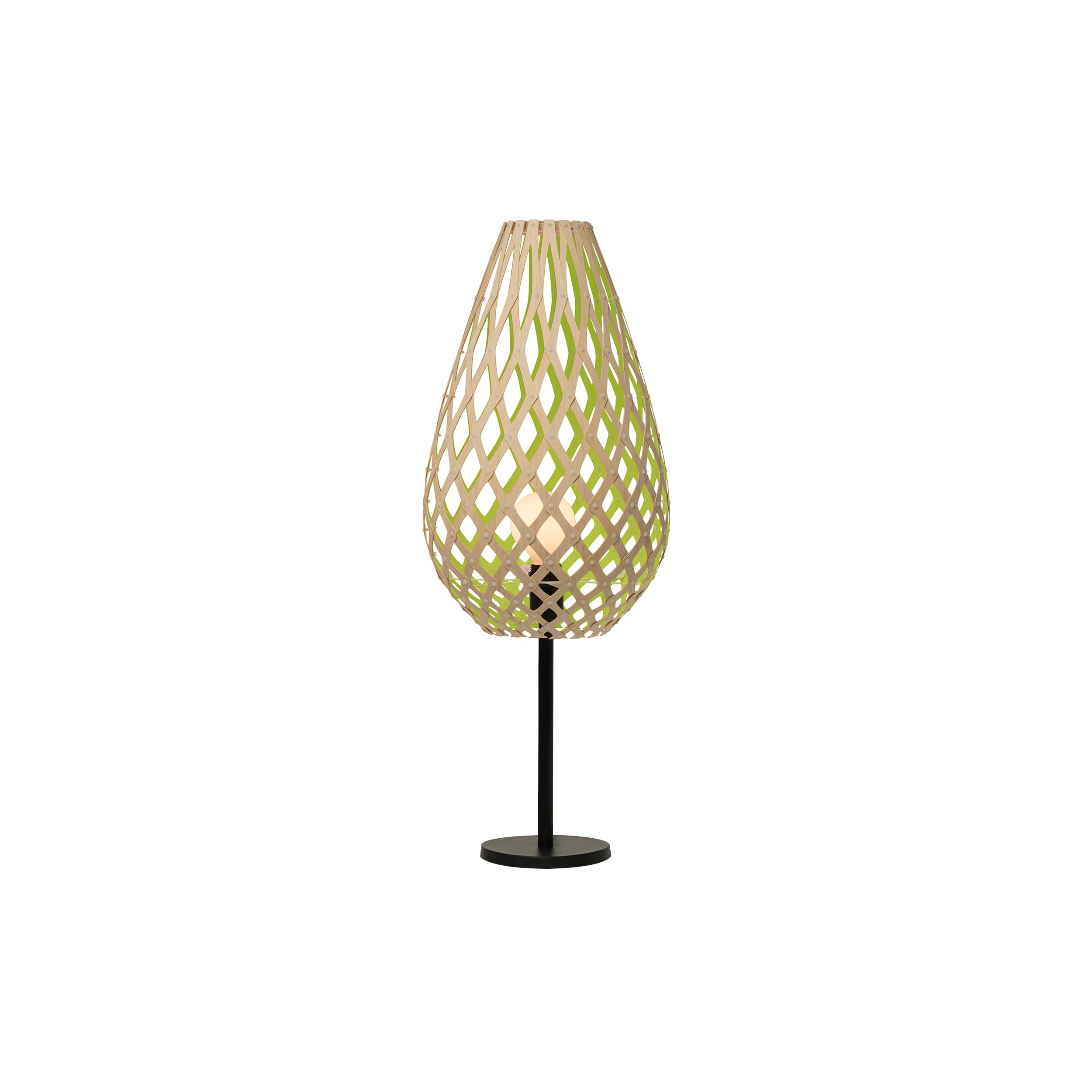 Koura Table Lamp: Bamboo + Lime