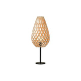 Koura Table Lamp: Bamboo + Orange