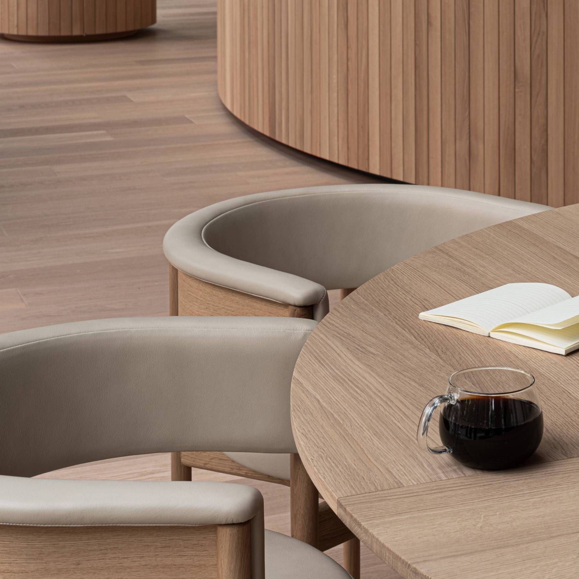 Minatomirai Cafe Side Chair N-SC01: Upholstered