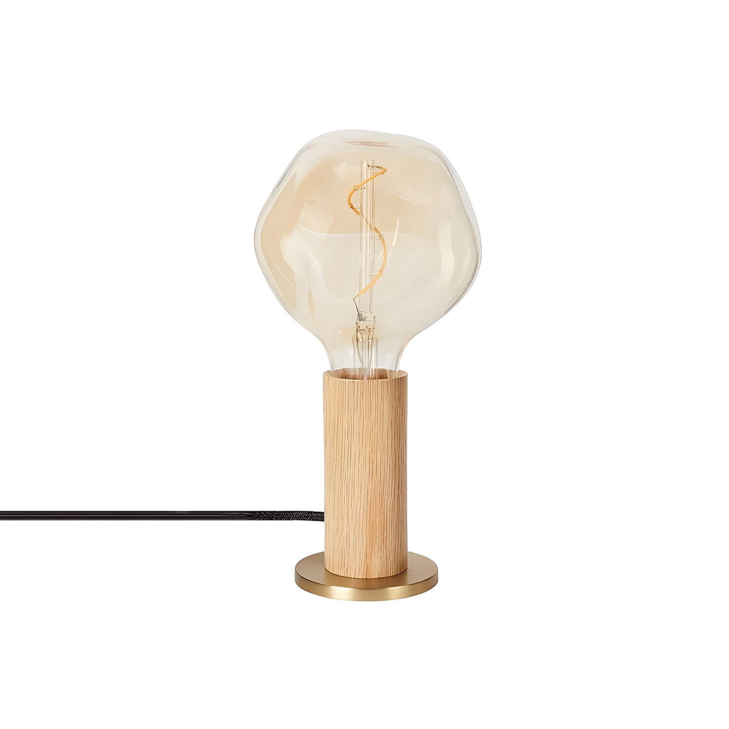 Knuckle Table Lamp: Oak + Voronoi I