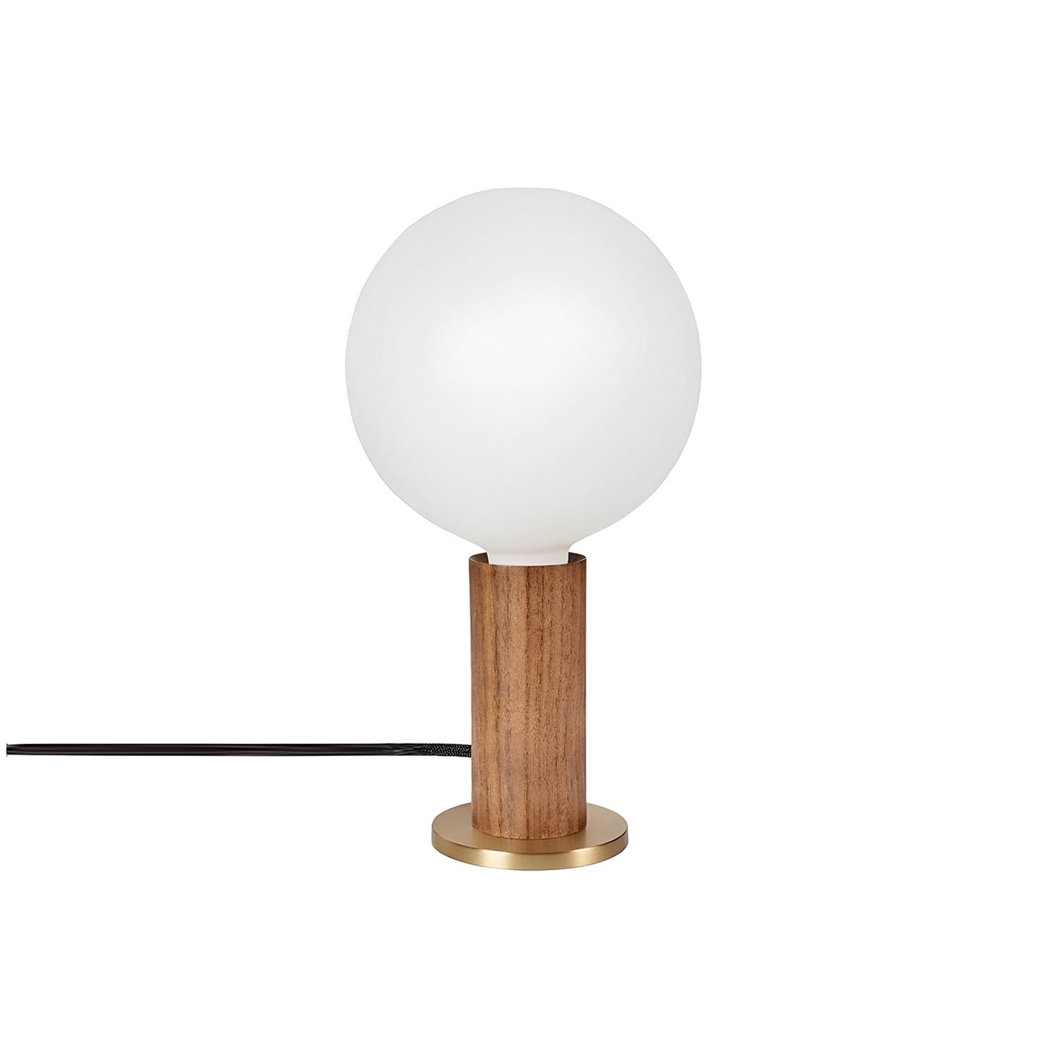 Knuckle Table Lamp: Walnut + Sphere IV